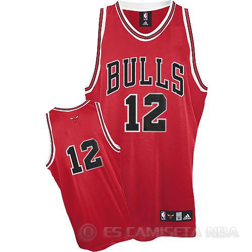 Camiseta Jordan #12 Chicago Bulls Rojo - Haga un click en la imagen para cerrar